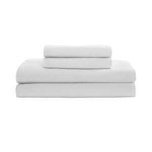 Juego de sábanas de 200 hilos, 50% algodón y 50% poliéster. Suave, resistente y de fácil cuidado, ideal para uso frecuente.