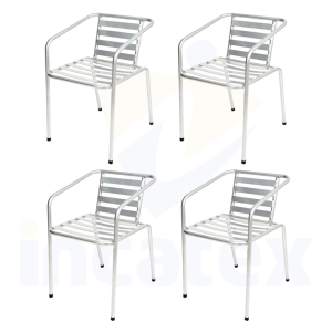 Set de 4 sillas de modernas de terraza, super resistentes