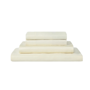 Juego sábanas 1.5 plaza 144 hilos Ivory