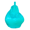 Puff Pera Adulto XL Eco Cuero Turquesa