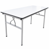 Mesa plegable cubierta de melamina blanca