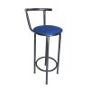piso-taburete-con-respaldo-azul-rey-con-negro.jpg Piso taburete con respaldo estructura Negra