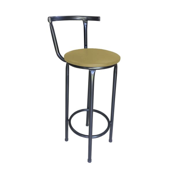 piso-taburete-con-respaldo-beige-con-negro.jpg Piso taburete con respaldo estructura Negra