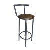 piso-taburete-con-respaldo-cafe-con-negro.jpg Piso taburete con respaldo estructura Negra