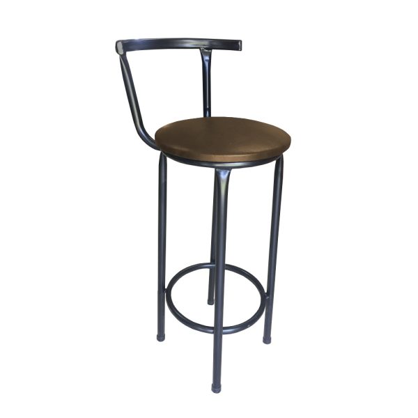 piso-taburete-con-respaldo-cafe-con-negro.jpg Piso taburete con respaldo estructura Negra
