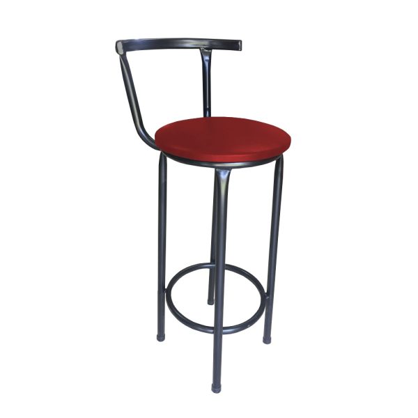 piso-taburete-con-respaldo-rojo-con-negro.jpg Piso taburete con respaldo estructura Negra