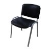 silla-iso-negra-metalizada-meta Silla iso tapizada en eco cuero estructura metalizada