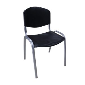 Silla de Visitas Iso apilable, estructura color metalizado y polipropileno colores. Producto chileno fabricado por Incatex.
