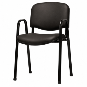 Silla iso tapizada en eco cuero con brazos